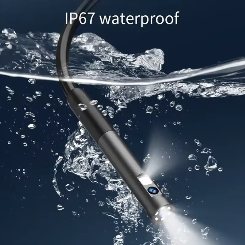 Dual Lens 9 LED Waterproof Endoscope Borescope Inspection Camera iPhone Android