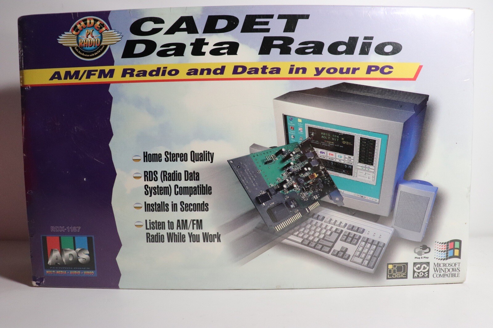 Vintage  Sealed Cadet Data Radio - Am And Fm 8-bit Isa Pc Radio Sound Card