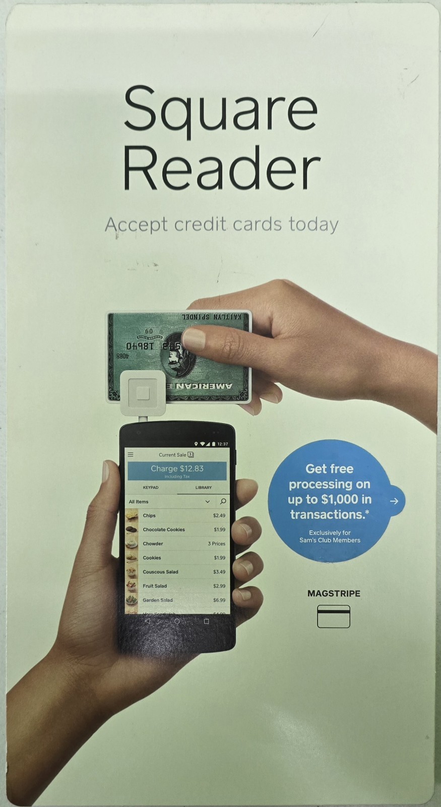 Square Reader for Mag Strip - 3.5mm Headphone Jack - Credit Card Payment Device