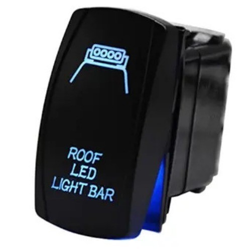 LED Light Bar Rocker Toggle Switch Blue LED Light On- Size: Roof LED Light Bar