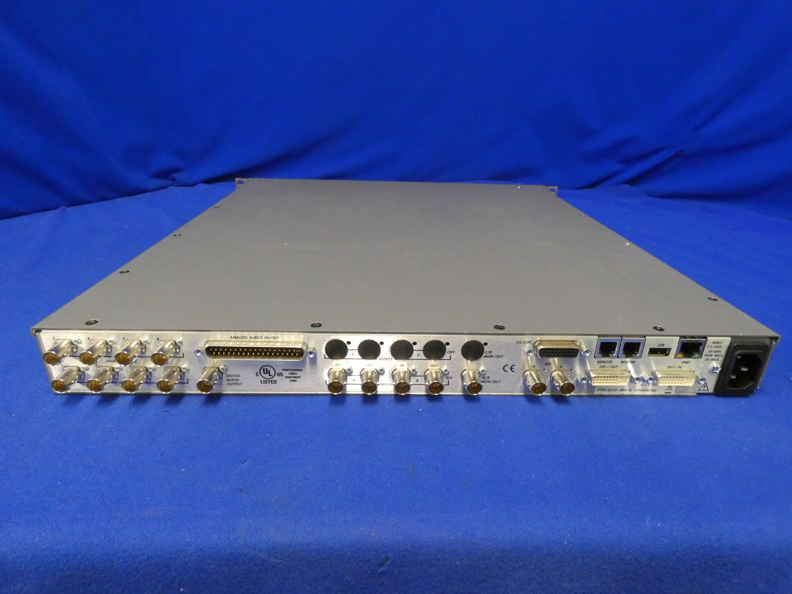 Harris Videotek VTM-4100 PKG-E Rasterizer w/Option EYE-2, Audio Option A3-OPT 3