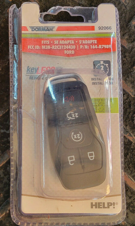 DORMAN 92066 KEYLESS ENTRY TRANSMITTER COVER REMOTE CASE FITS 13-16 FORD FUSION