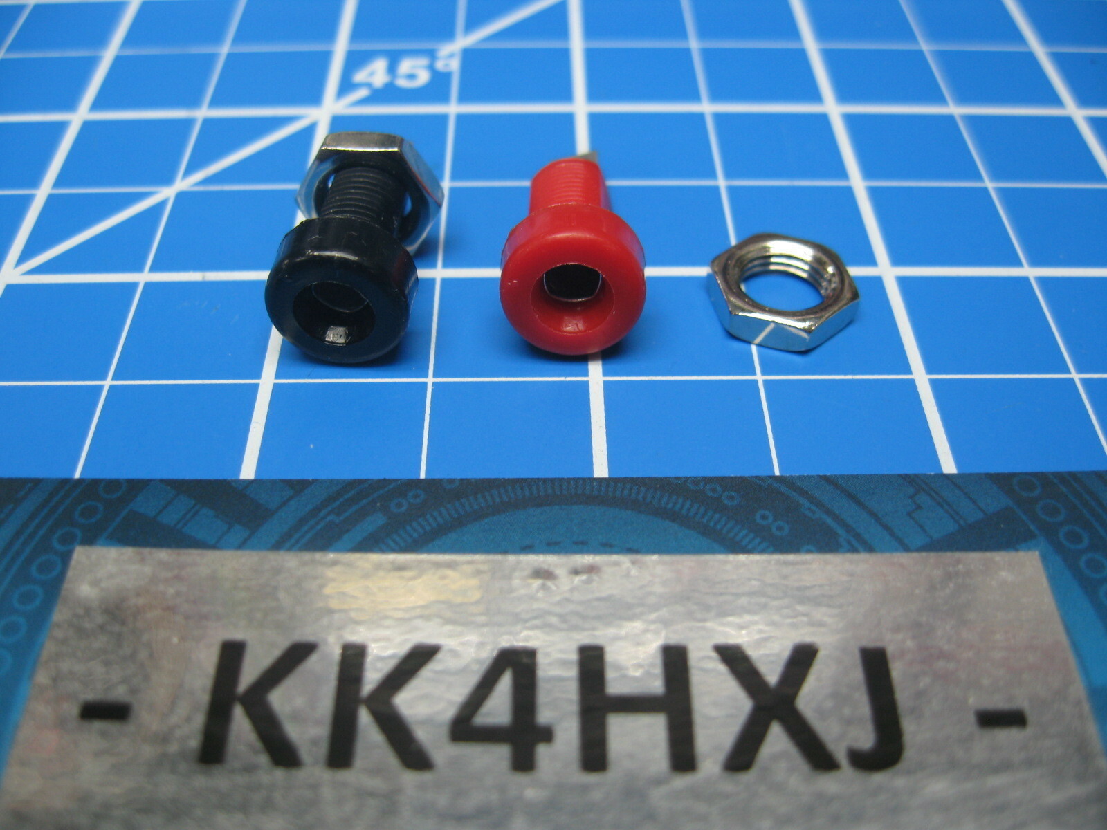 Johnson Cinch - Banana Jack - Surface Mount - 4mm Diameter - 1 Pair Red/Black