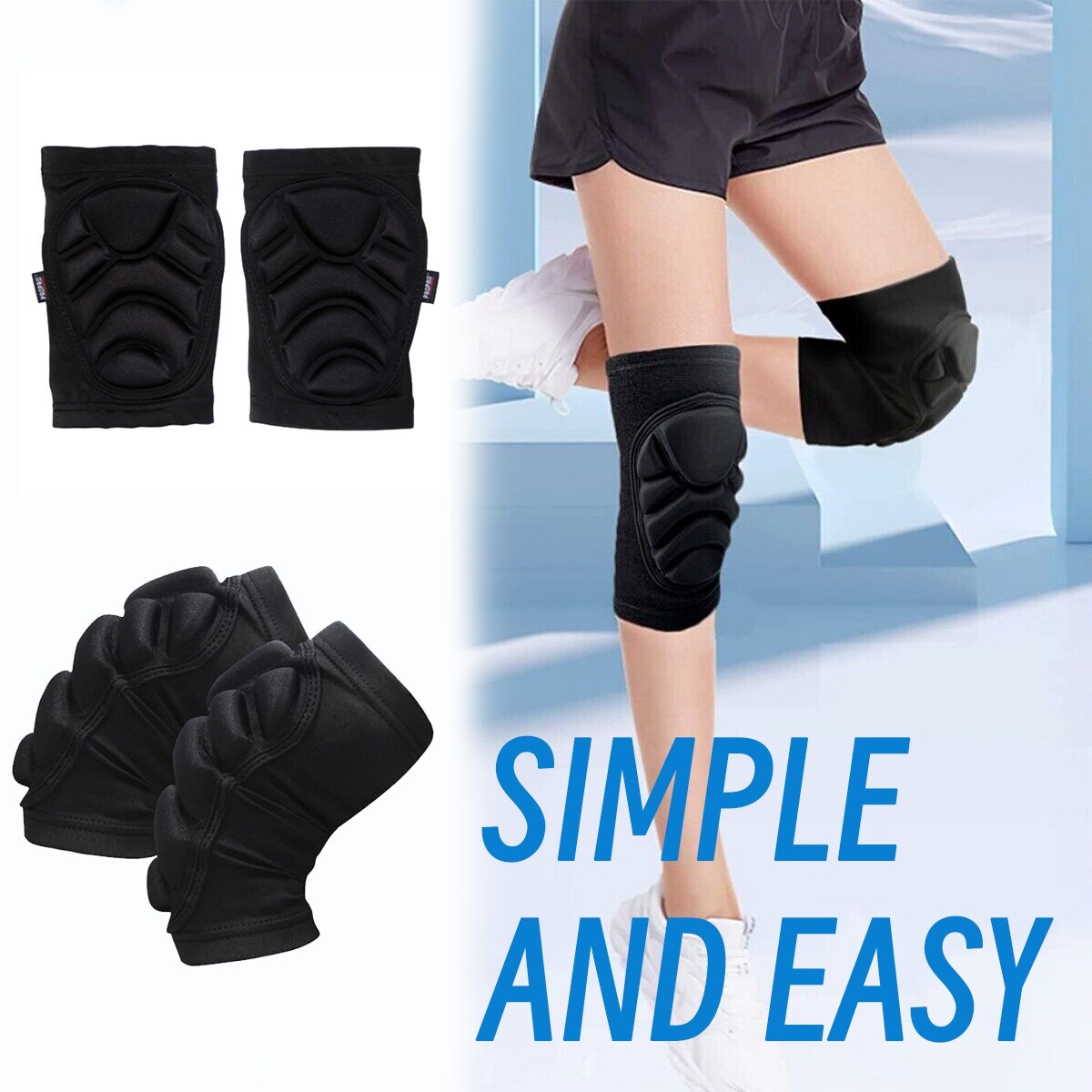 1 Pair Roller Skating Knee Pads Ski Skating Knee Pads Sports Knee Pads Unisex