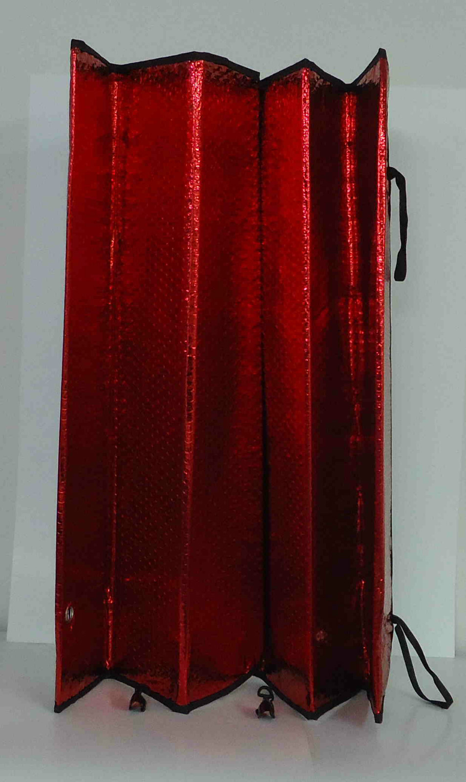 Red Jumbo Metallic Wind Shield Sun Visor/Reflective Shade for Car/SUV/Van