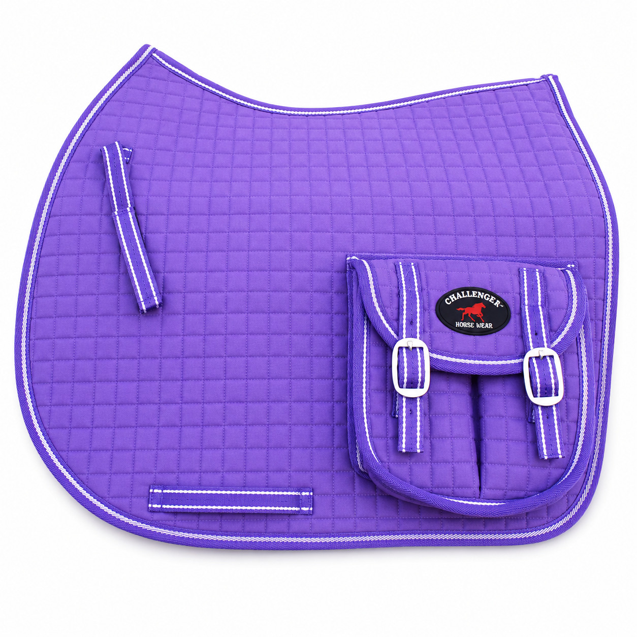 Horse Quilted ENGLISH SADDLE PAD Pockets Dressage Aussie Australian Purple 7276