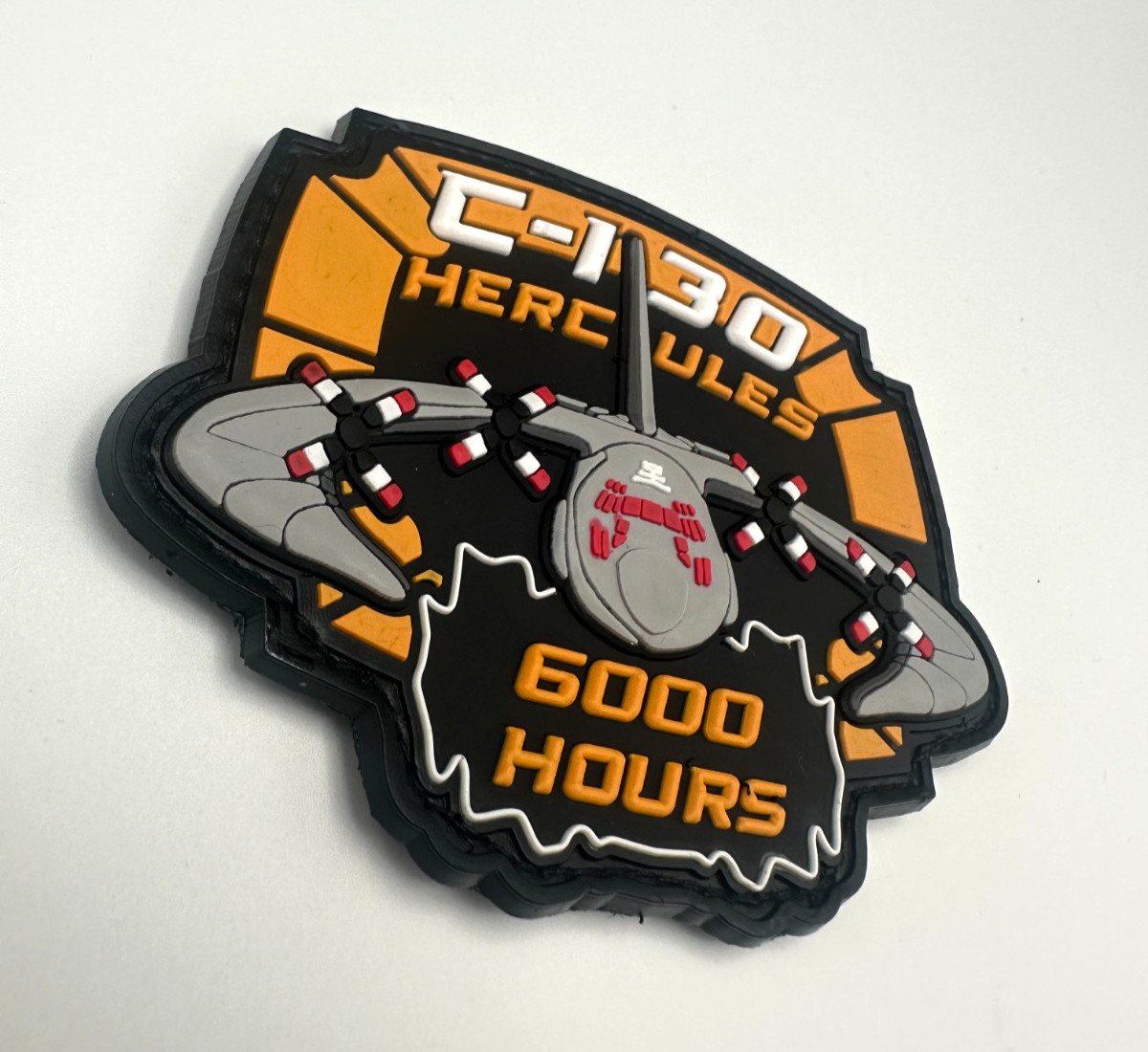 C-130 / 6000 HOURS SHOULDER PATCH -HIGH QUALITY PVC