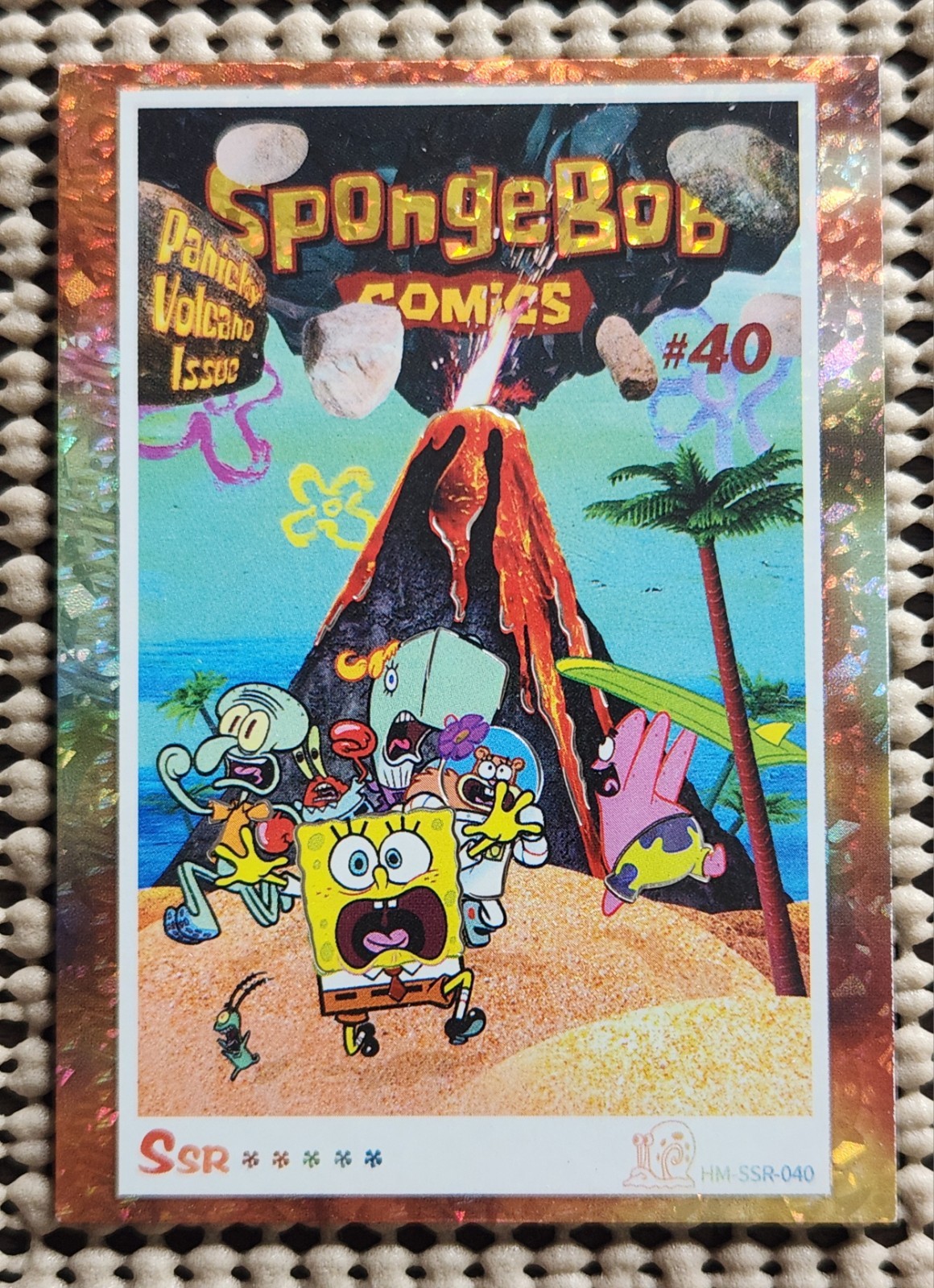 REFRACTOR SpongeBob Trading Card SUBSET Comics #40 SP CHASE (HM-SSR-040) RARE!