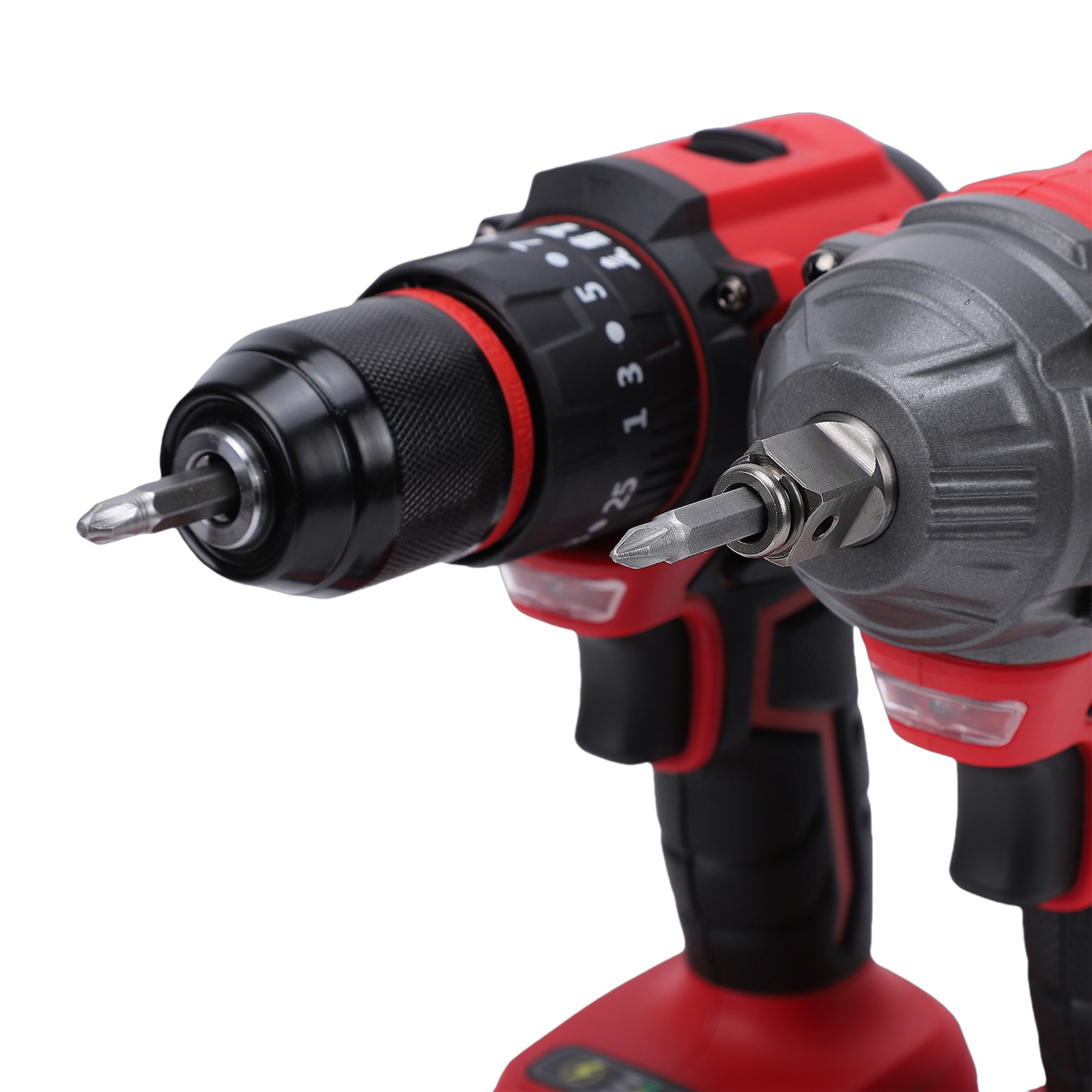 Cordless Impact Wrench and Impact Drill Set Long Runtime Brushless Tool