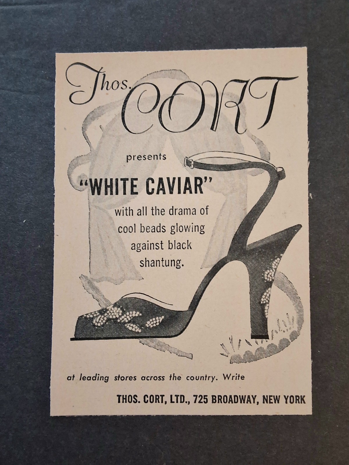 Women's High-Heel Shoe Fashion - Vintage 1940-1951 AD LOT Bergdorf Goodman