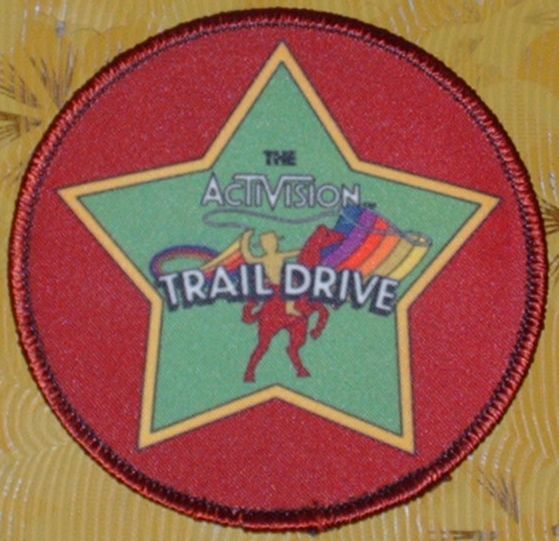 👀🕹 ~ Atari Video Game Vintage 80's Activision Patch -- Stampede Trail Drive ~