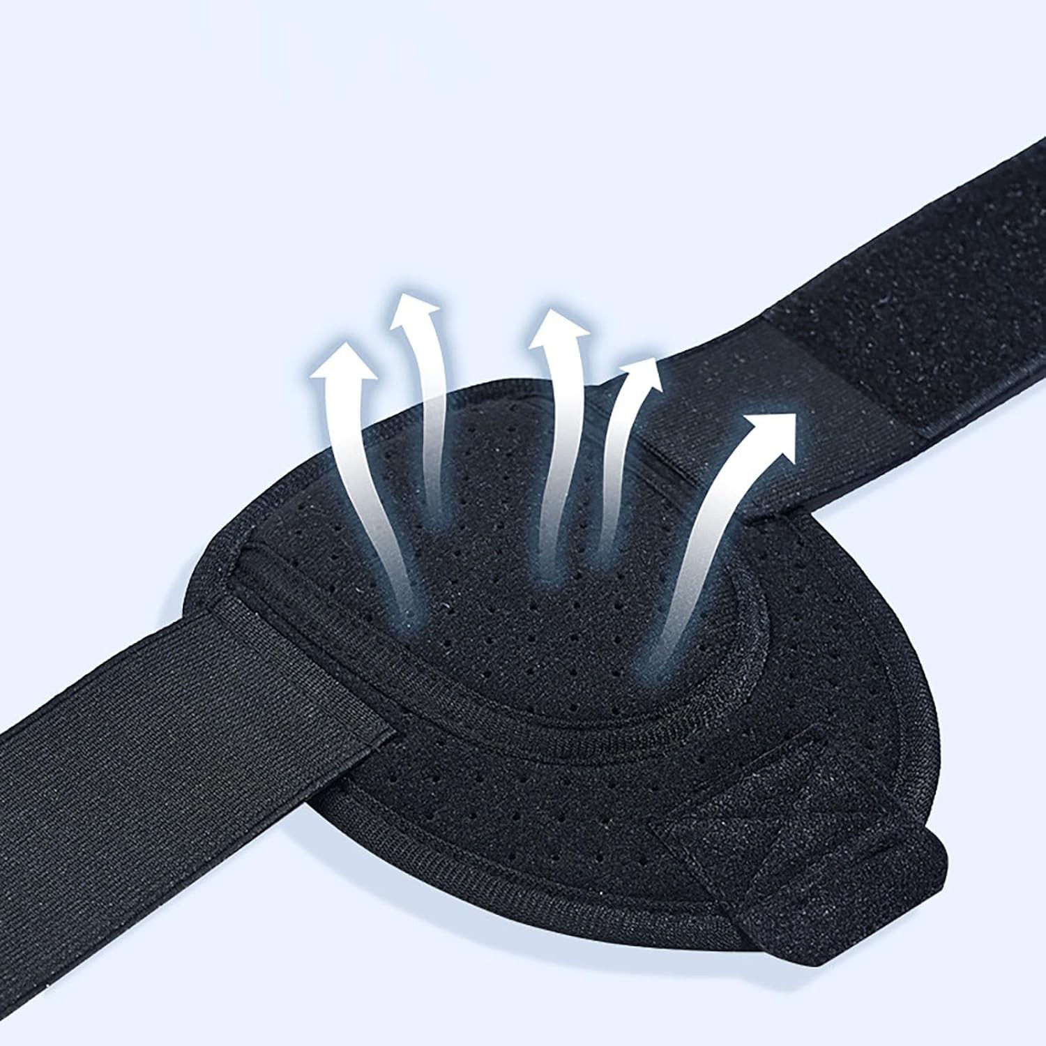 Adjustable Hernia Belt for Men Medium Waist Support Groin Left & Right Black