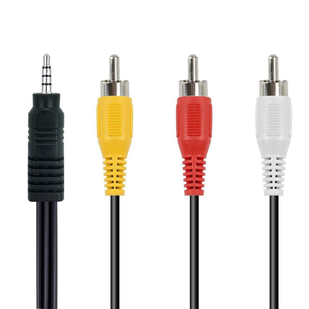 AILTECK 3.5mm to RCA Camcorder AV Audio Video Output Cable, Red,White,Yellow