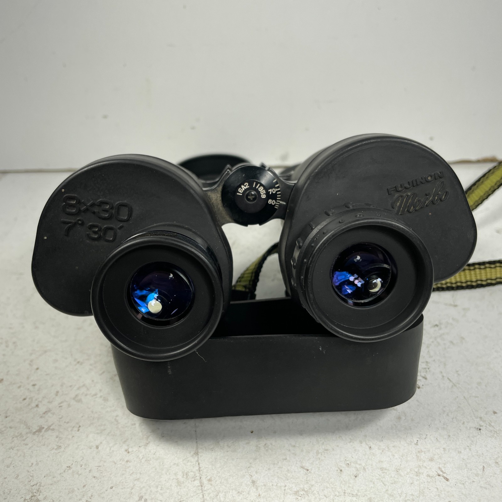 Fujinon Meibo 8x30 7° 30' Black Rubberized Military Style Binoculars With Strap