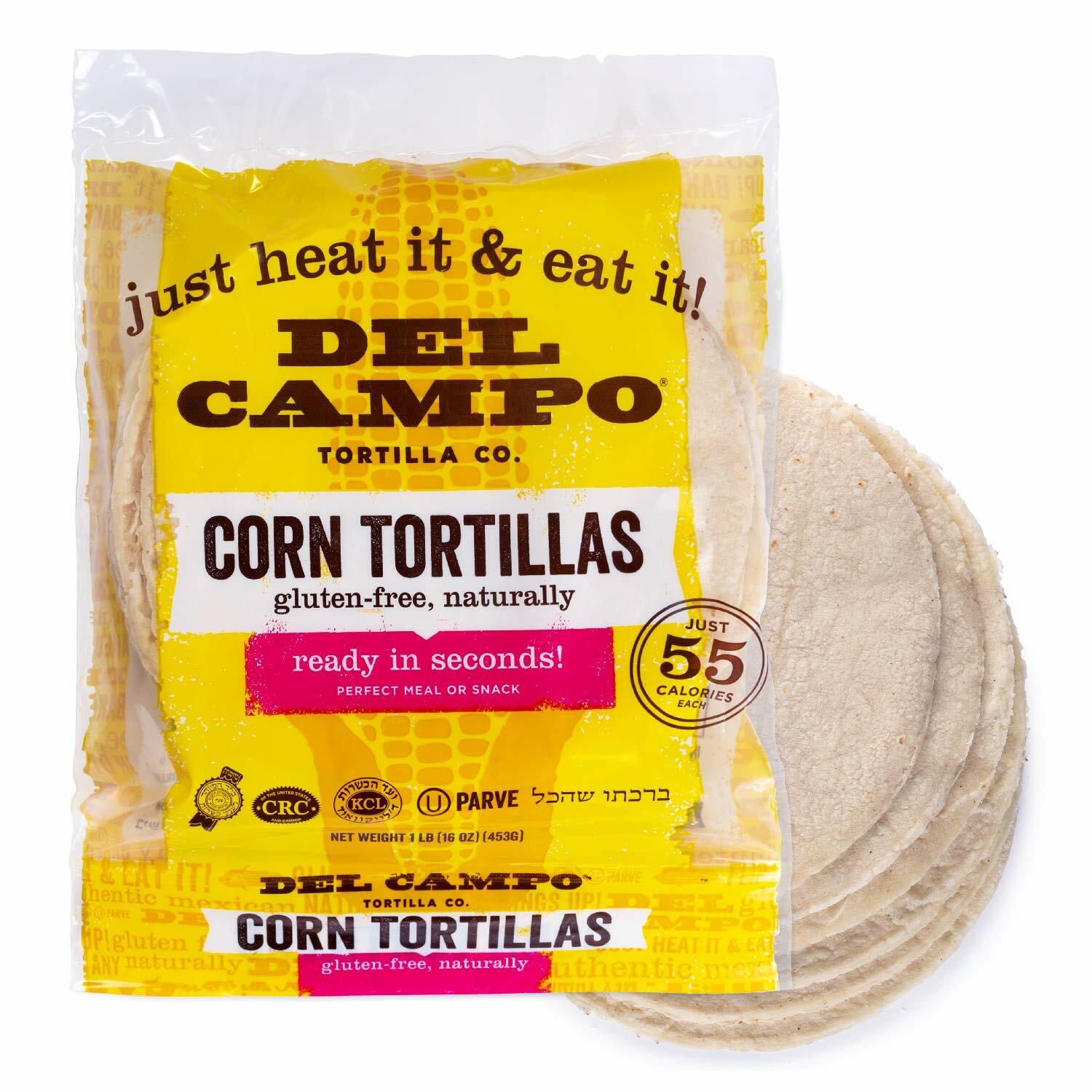 Del Campo Soft Corn Tortillas 100% Natural, Gluten Free Authentic Mexican Food.
