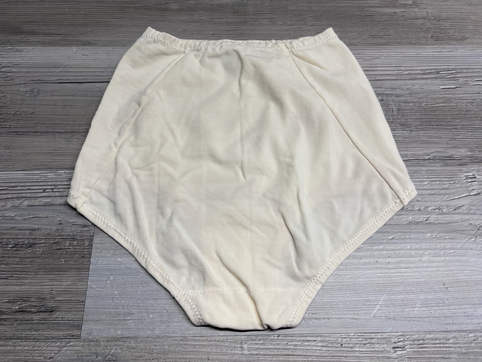 Vintage Tummy Control Slimming Full Coverage Panties Magic Lady White Size S #P