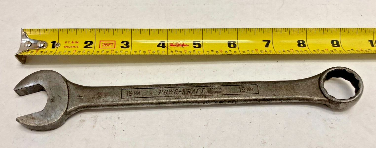 Ugly 19mm Metric Combination Wrench 12 Point USA ~ Powr-Kraft