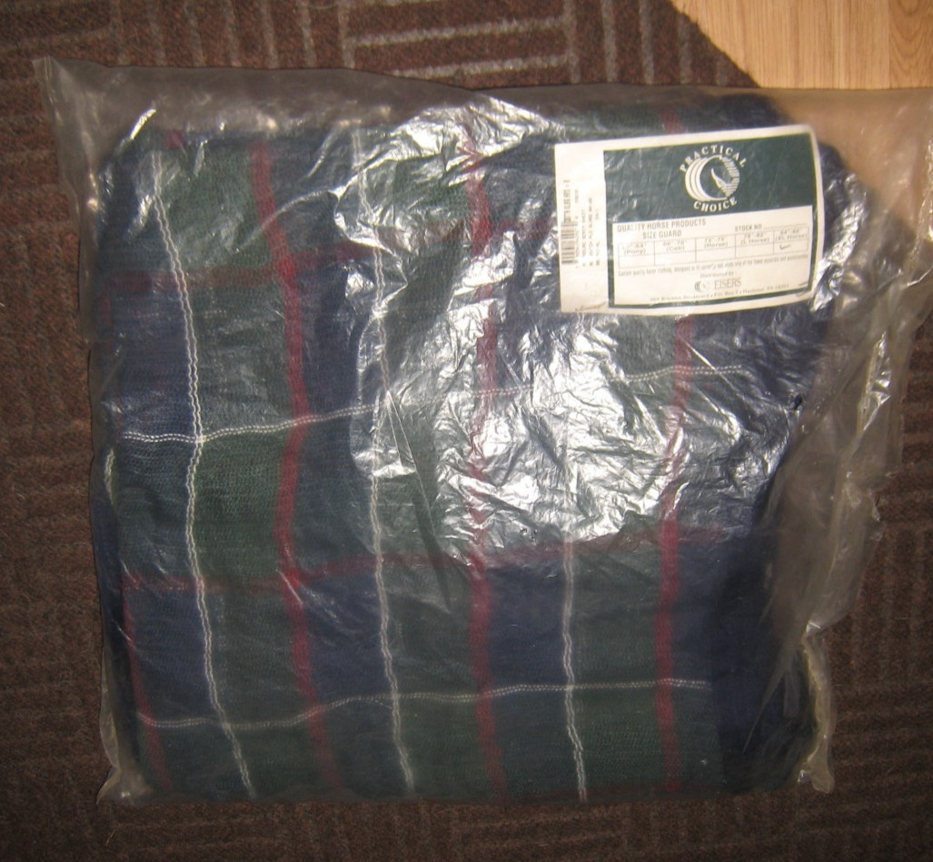Eisers Horse Scrim Sheet Black Plaid XL 84”-86” - NEW IN BAG