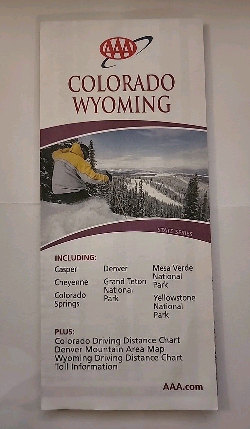 Colorado Wyoming AAA Road Map 2007/2008