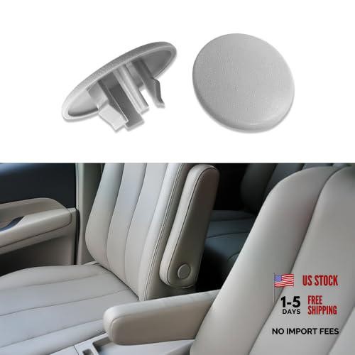 2PCS Armrest Cap Cover Compatible with 07-19 Tahoe Suburban Yukon Cadillac Gray