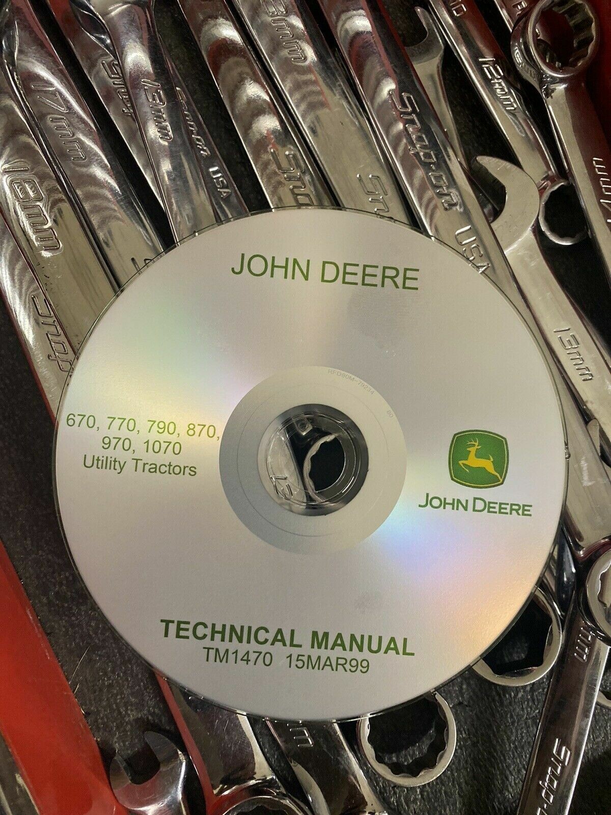 JOHN DEERE 670 770 790 870 970 1070 TRACTOR SERVICE REPAIR MANUAL CD TM1470