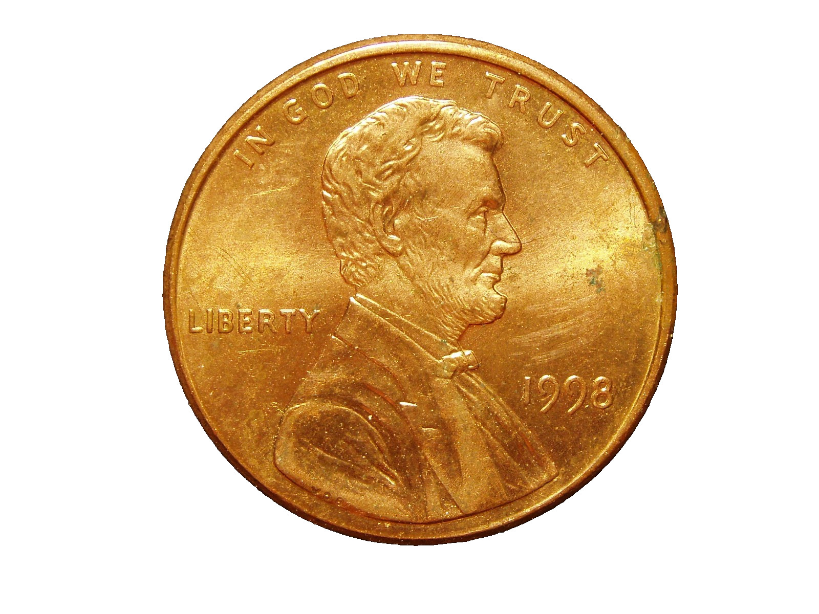 1998  AU LINCOLN MEMORIAL CENT #16