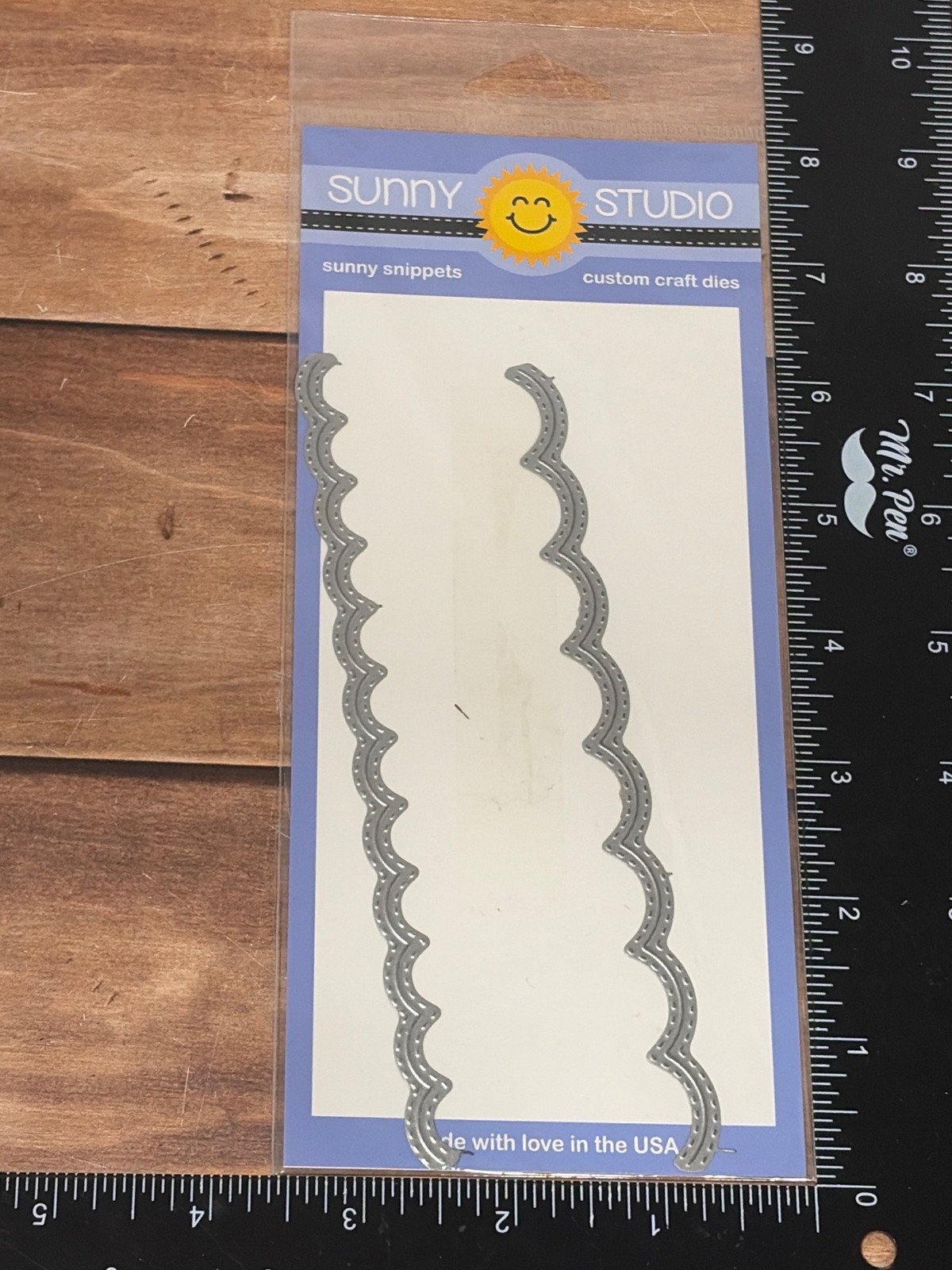 SUNNY STUDIO SUNNY SNIPPETS SUNNYSS-057 STITCHED SCALLOP STEEL CRAFT DIE