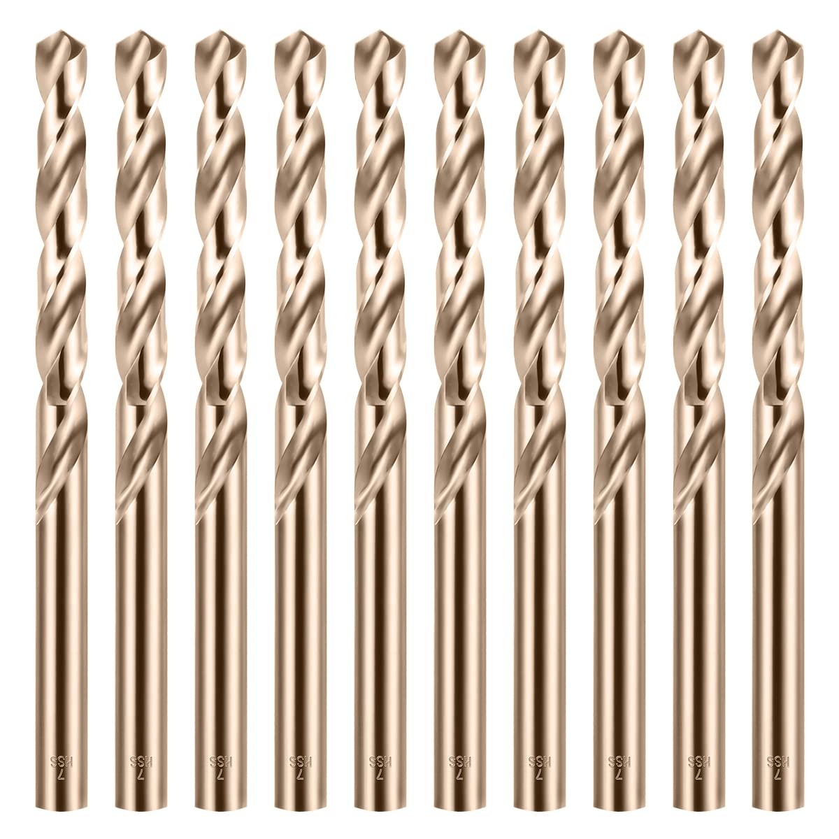 7mm Cobalt Drill Bit Set M35 High Speed Steel Twist Drill Bits For Metal