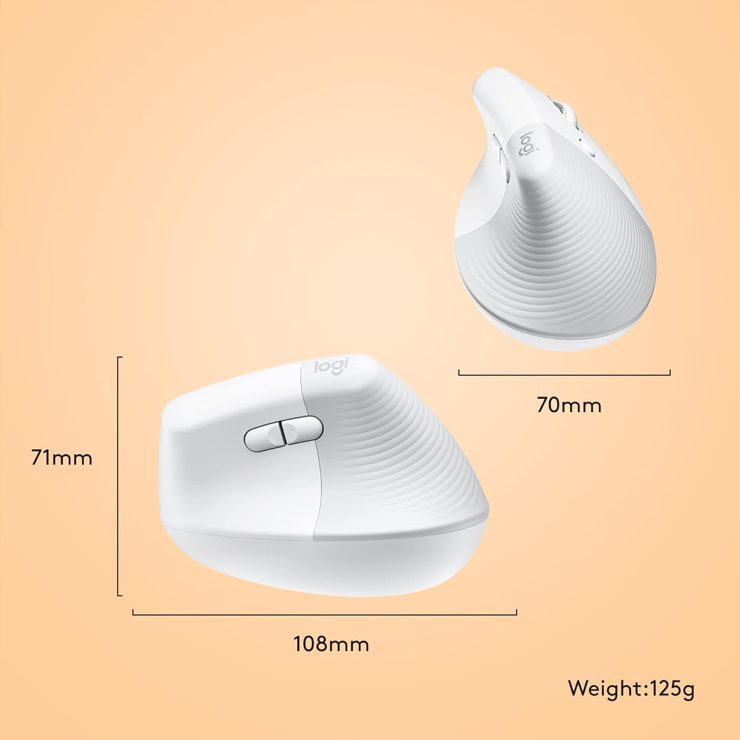 Logitech Lift Ergonomic Wireless Mouse for Mac Comfort Small Medium Hands