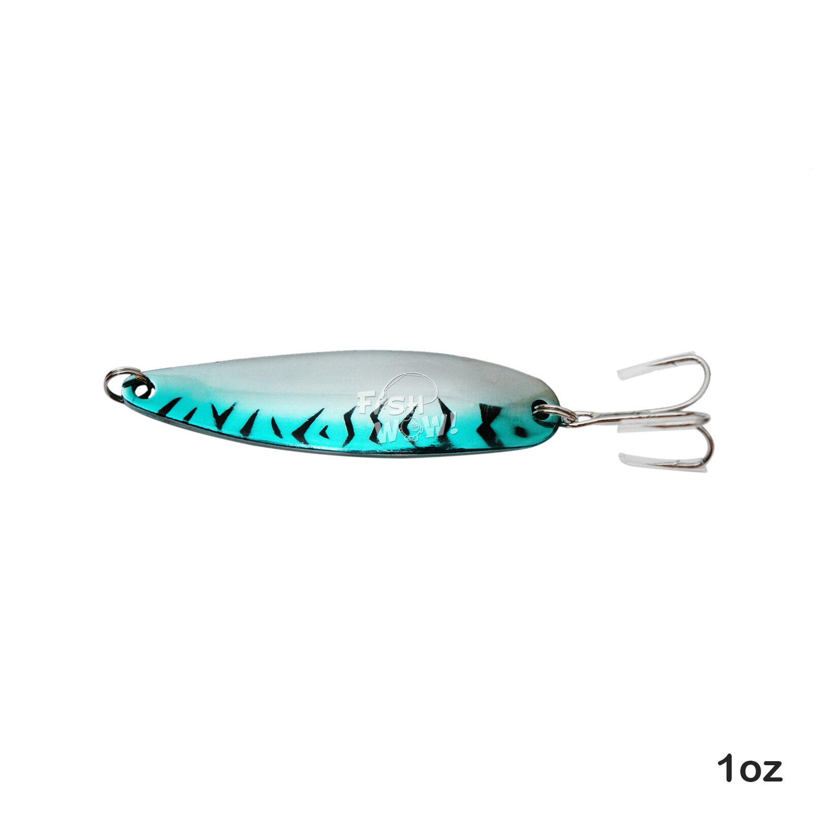 5pcs Fish WOW! 1oz crocodile Spoon jig trolling flutter Casting Lure Blue NEW