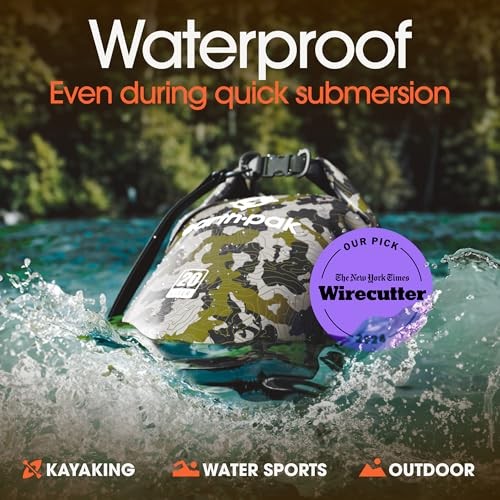 Waterproof Dry Bag - Roll Top Waterproof Backpack Sack Keeps Gear Dry 55L Camo