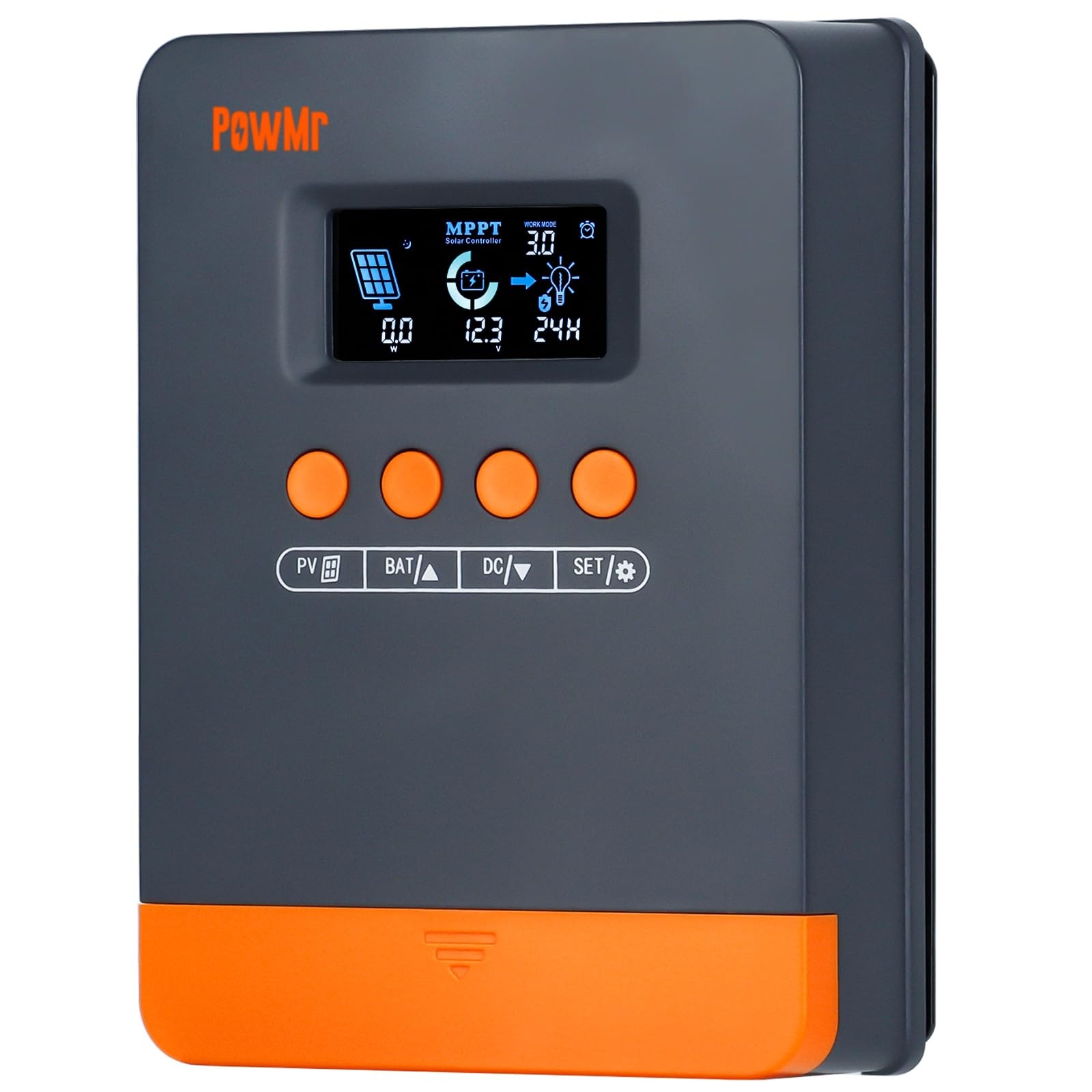 PowMr 25A MPPT Solar Charge Controller 12V/24V Auto Lead-Acid Lithium Battery