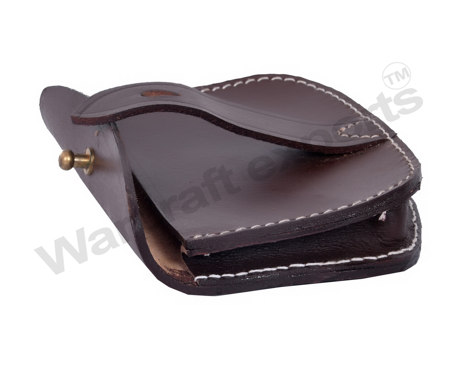 Ammo Pouch Leather for British Sam Browne Belt - Dark Brown