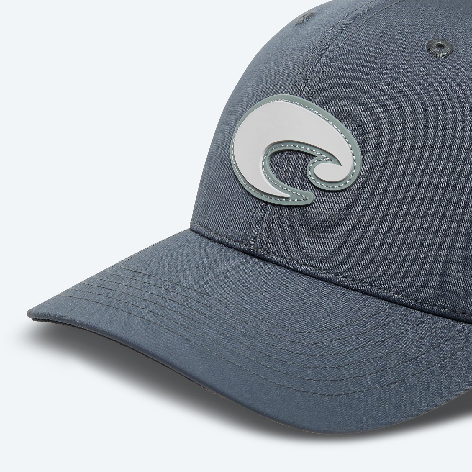 Costa Del Mar Core Performance Snapback Trucker Hat Men's Gray Mesh Back DSGL10