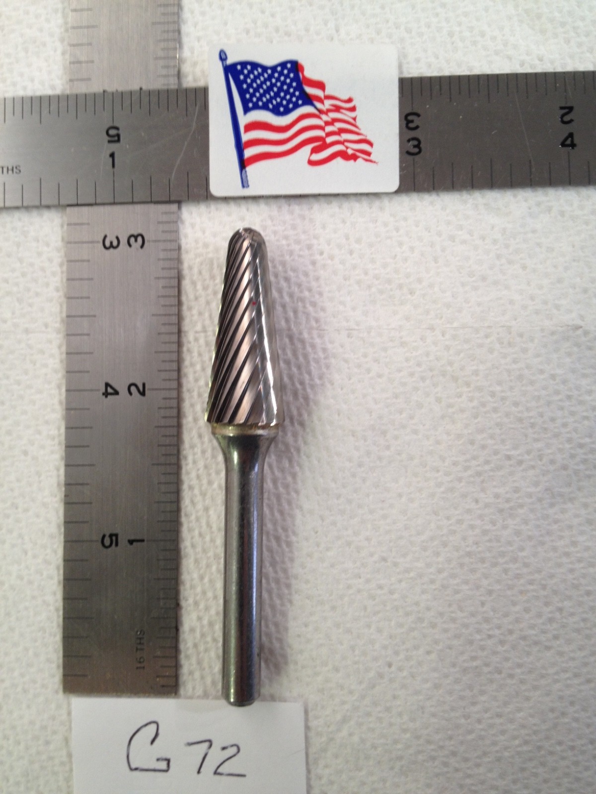 1 NEW FALCON / SGS 1/4" SHANK CARBIDE BURR SL-4 SINGLE CUT. CONE SHAPE (G72)