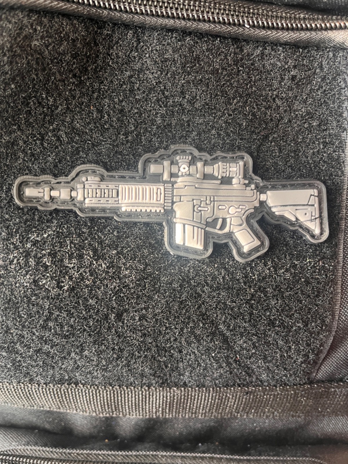 AR Morale Patch AR-10 AR 15 Silhouette Hook And Loop PVC Premium Patches