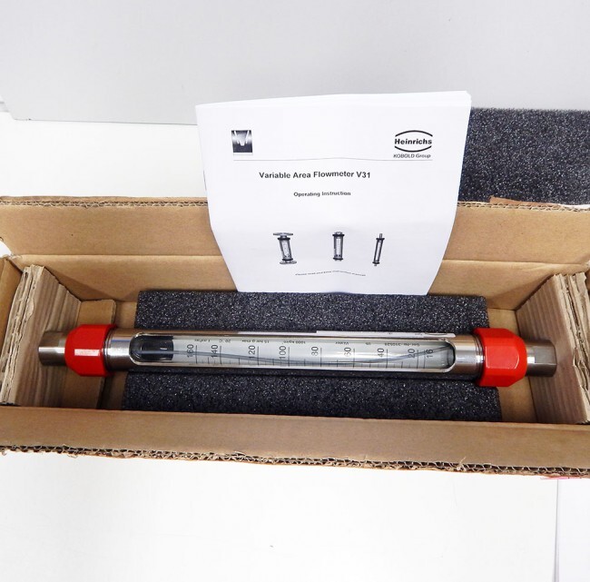 Kobold/Heinrichs flow meter water 20-160 l/h 15 bar 20° C -unused- in original packaging