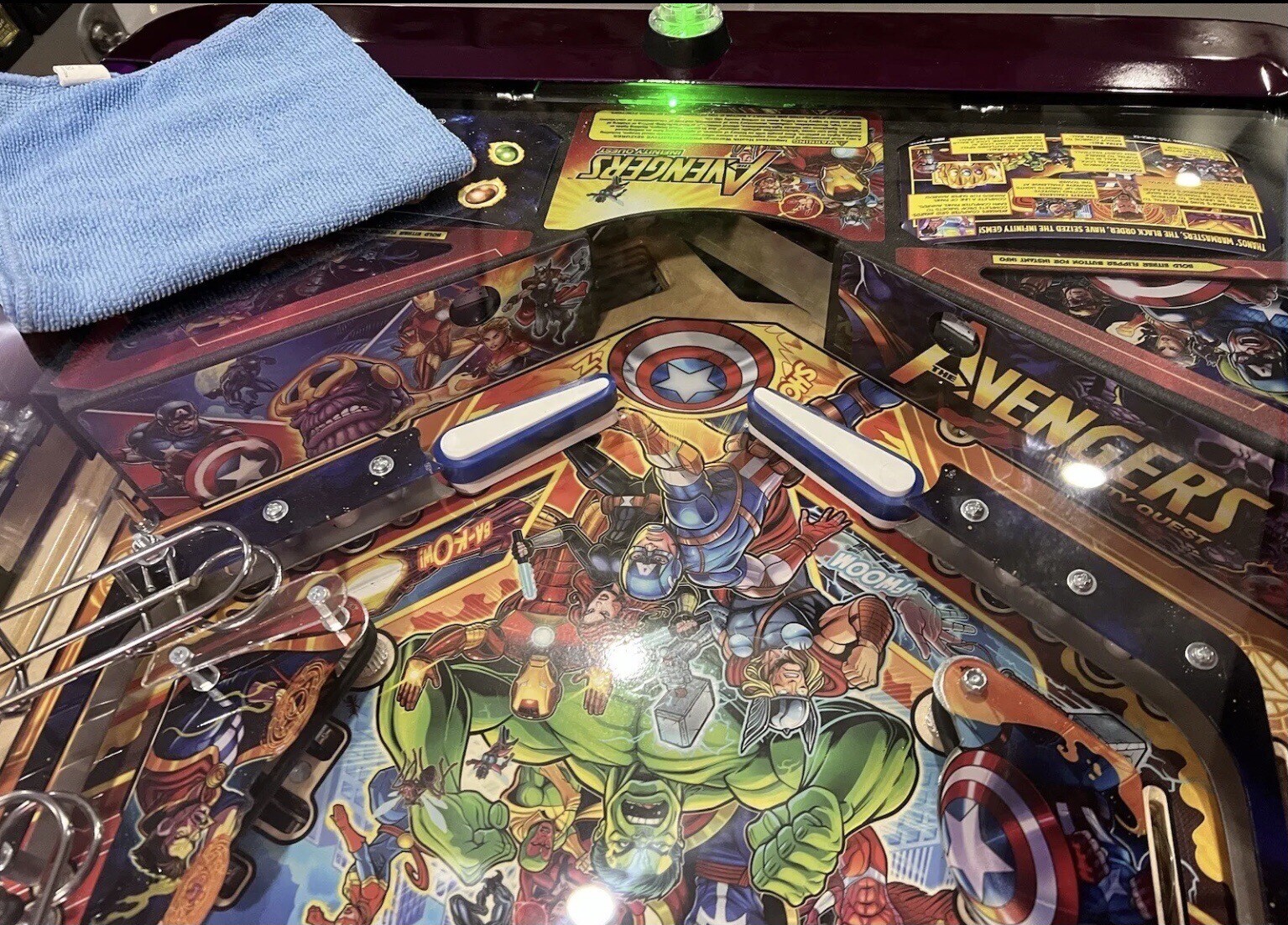 Avengers Infinity Quest Pinball Mod DECAL Apron Wall ( SOLD AS A PAIR)