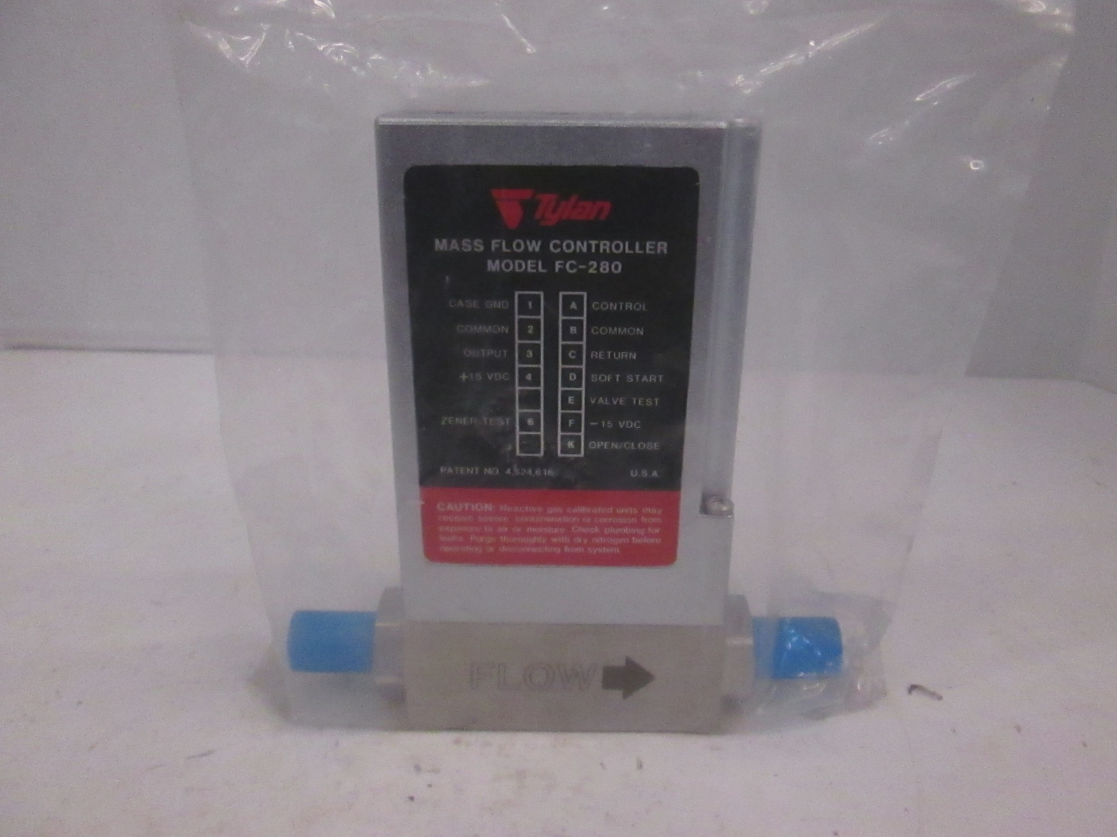 Tylan FC-280SAKZ, Mass Flow Controller MFC, N2, 500 SCCM, Used