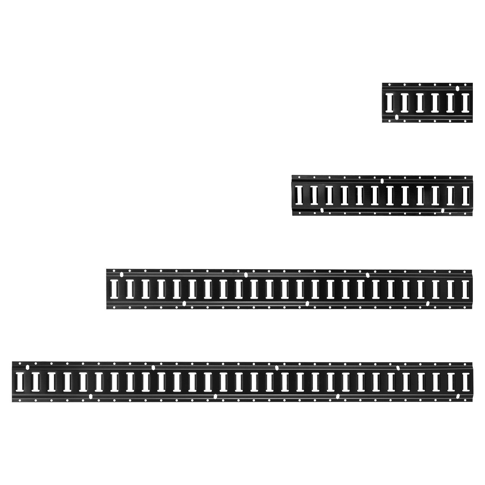 VEVOR E-Track Tie-Down Rail Kit 8 Pcs E Track Rails Include 36 Pcs Accessories