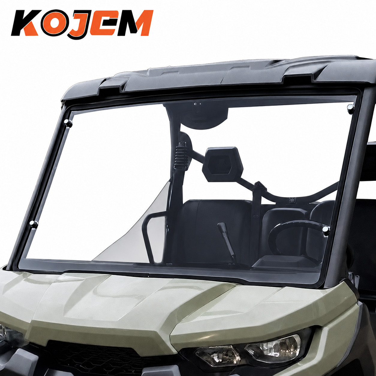 KOJEM Clear Full Front Full Windshield For Can am DEFENDER (2016+) HD5 HD8 HD10