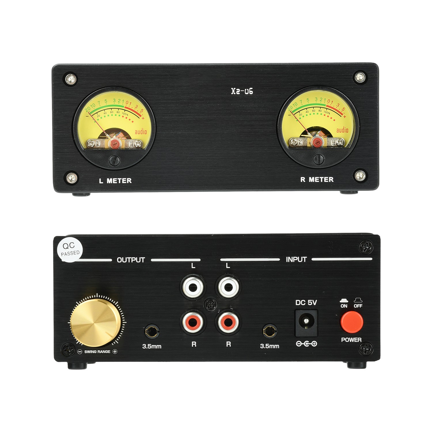 DC 5V Xz-U6 Signal Level Meter VU Signal Level Meter Audio VU Meter 3.5mm/RCA