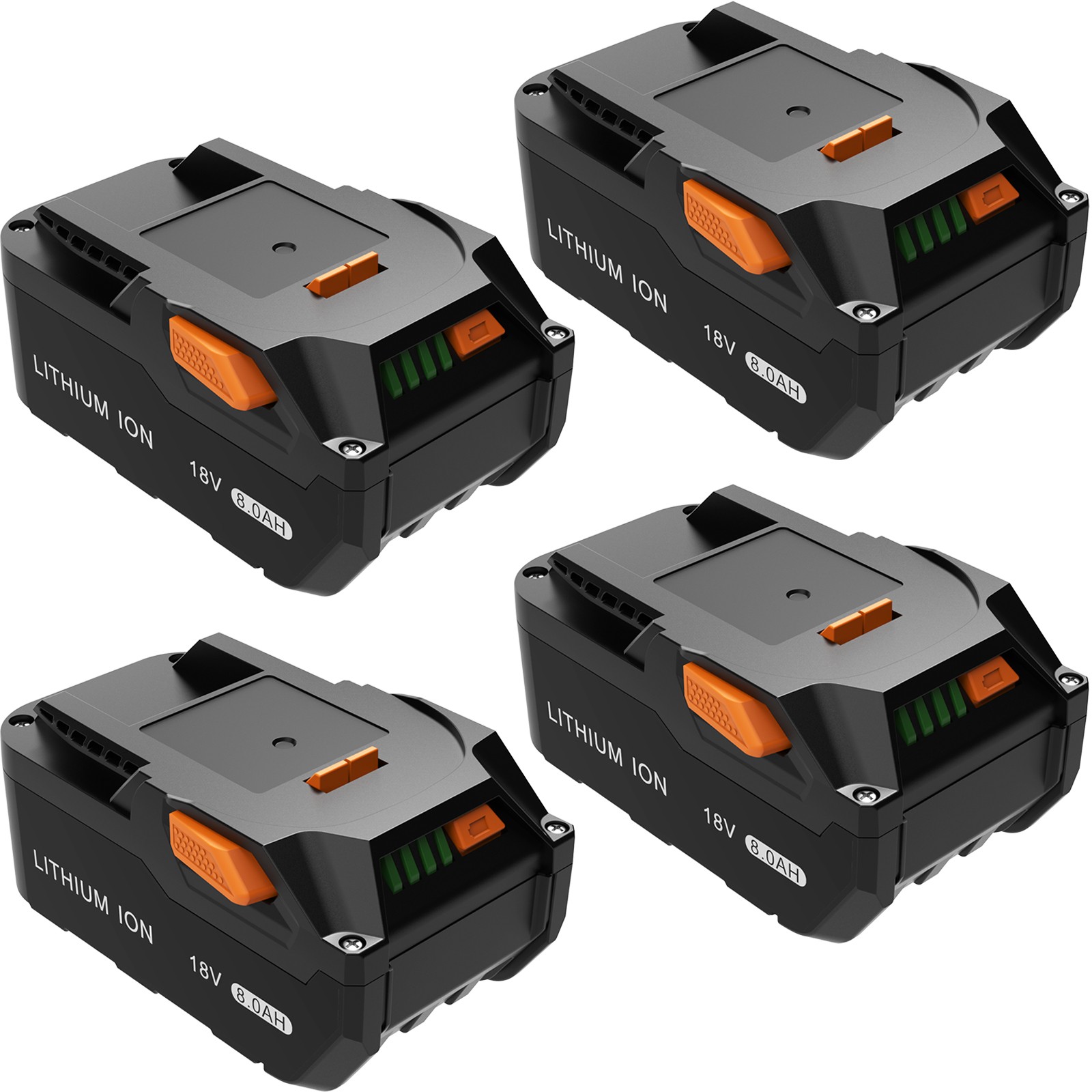 4x For Ridgid 18V Lithium ion Battery Rigid 18Volt R840085 R840087 R840083 8.0Ah