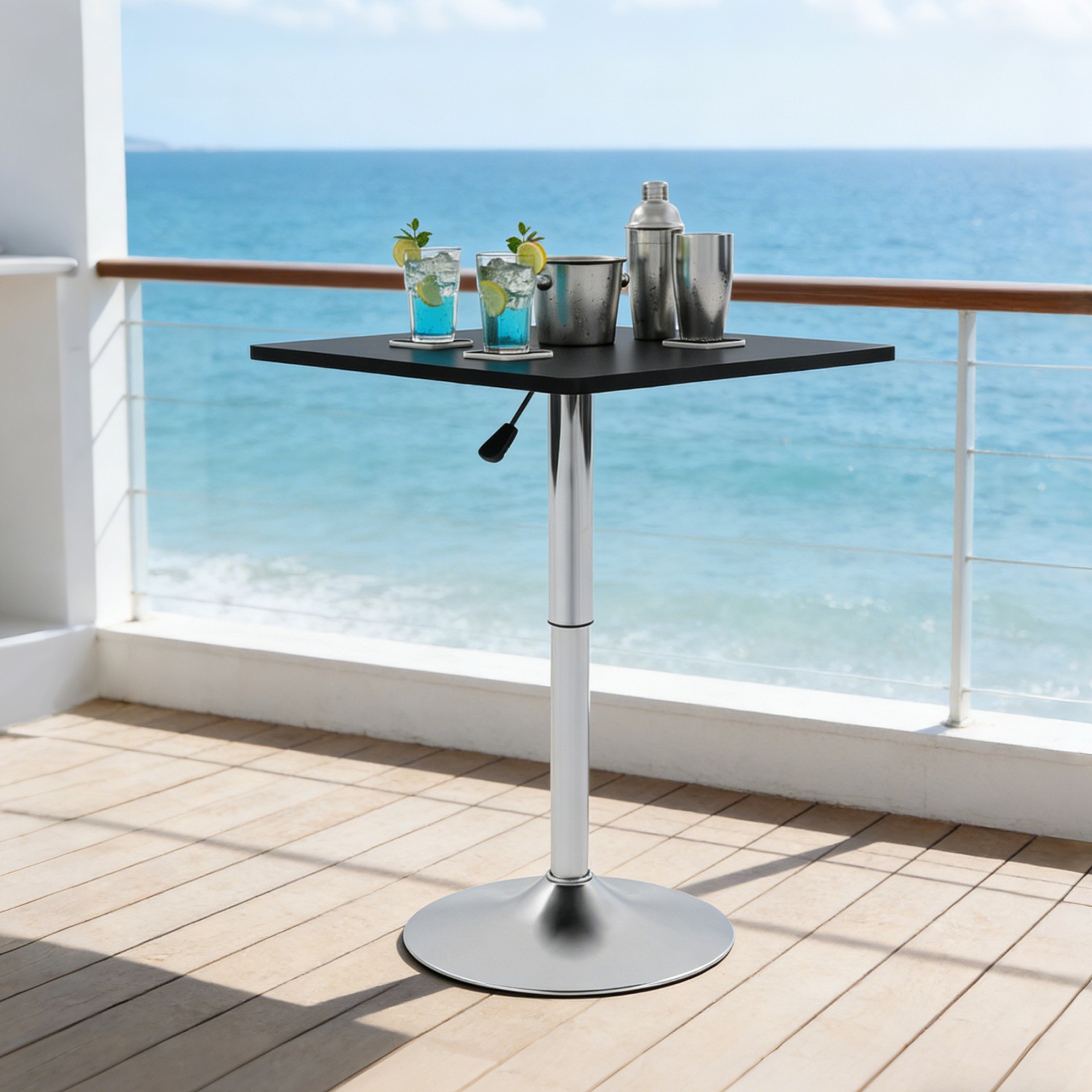 Modern Bar Table Metal Sofa Side Table Cafe Table Height Adjustable End Table
