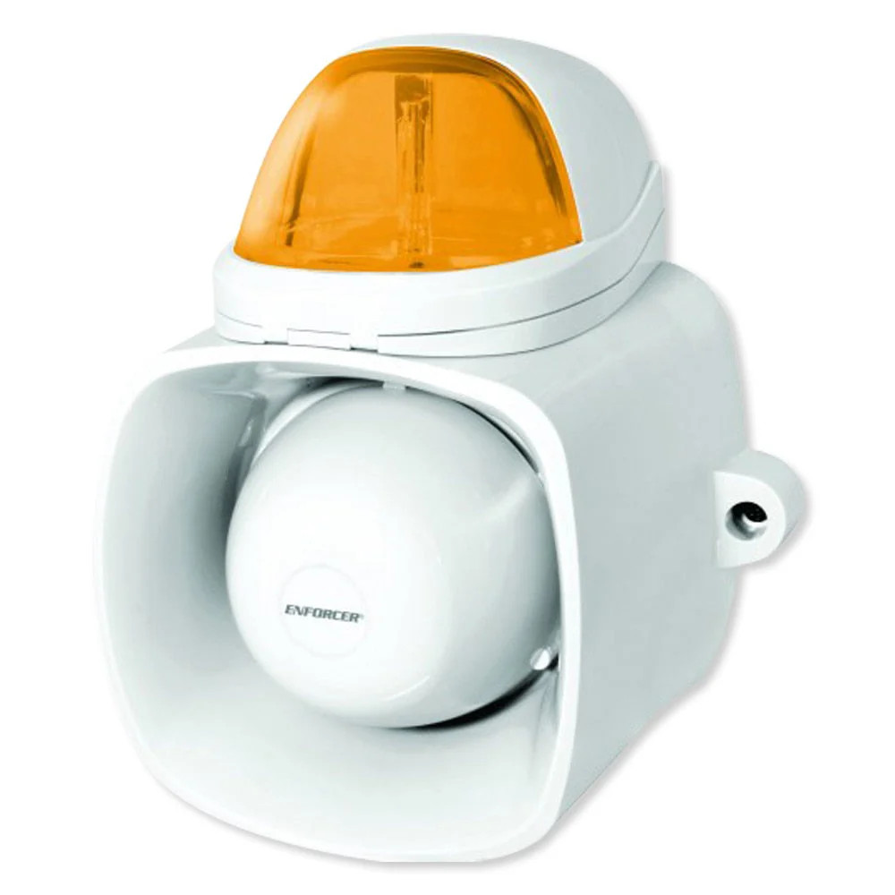 Seco-Larm ENFORCER Self-Contained Siren/Strobe, Amber (SH-816S-SQ/A) [Open Box]