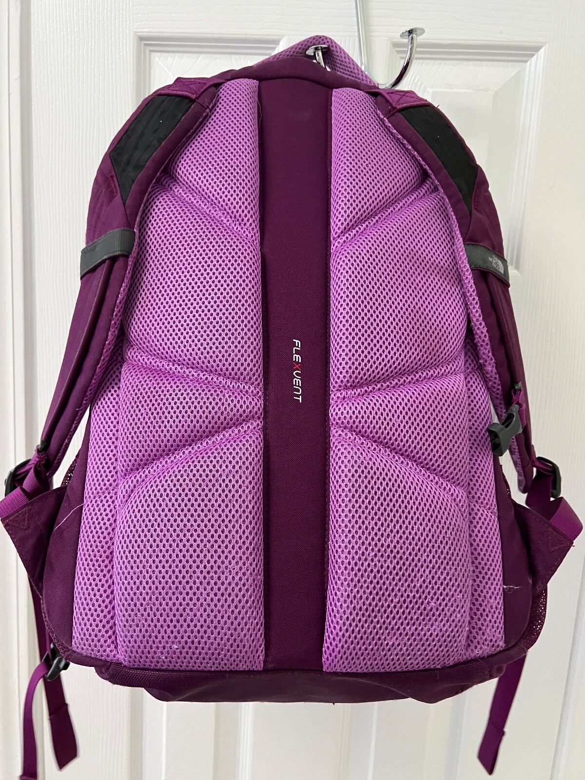 The North Face Pivoter Purple/Chartreuse backpack, GUC