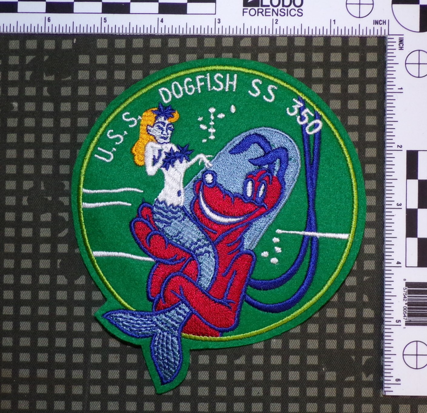 US Navy USS Dogfish SS 350 Submarine Embroidered Full Color Patch