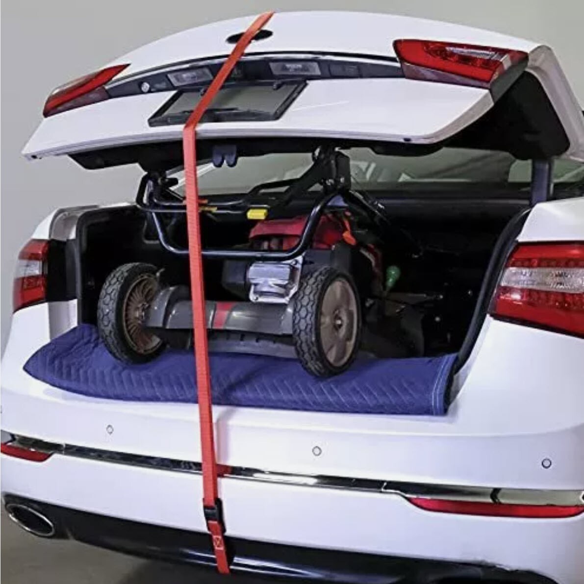 Wrap I Trunk Strap - 12 ft. Trunk Strap Red - Heavy Duty Trunk Tie Down Strap