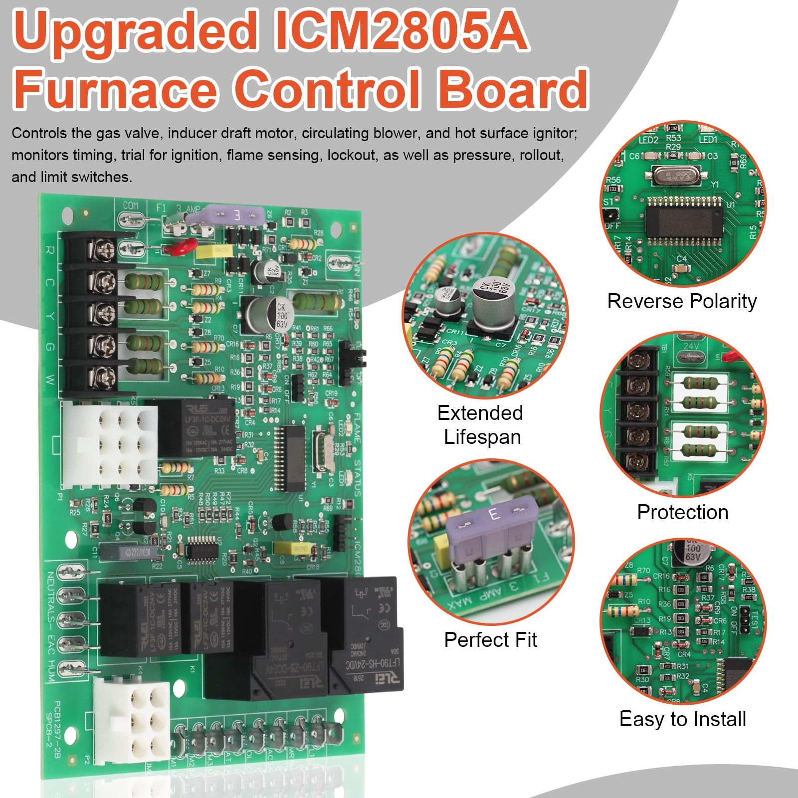 Nordyne 624631 Replacement Control Board - Compatible with G3 G4 G5 G6 Models
