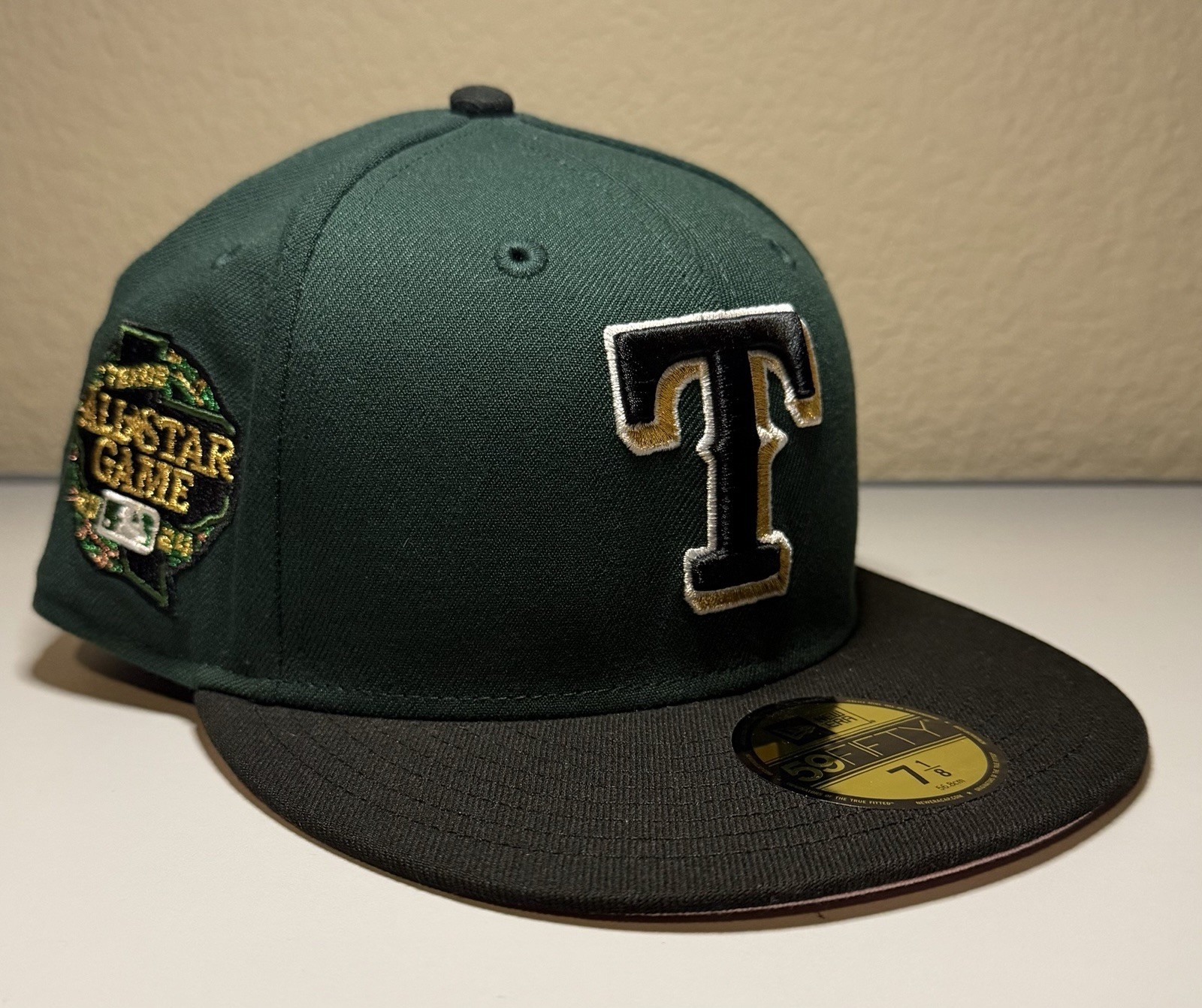Texas Rangers New Era 59FIFTY  2024 All Star Game Patch 7 1/8 PINKY (Hat Club)